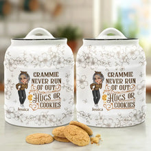 Load image into Gallery viewer, Grandmas Never Run Out Of Hugs Or Cookies - Custom Personalized Cookie Jar Cookie Jar PopCulturePrints
