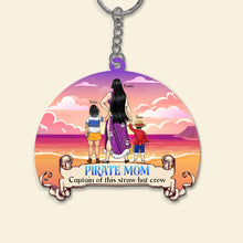 Load image into Gallery viewer, Custom Pirate Mom Keychain - Mother's Day Gift Keychains PopCulturePrints