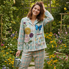 Load image into Gallery viewer, Gardening is My Therapy Pajama Set - Personalized Gift for Garden Lovers Pajama Set PopCulturePrints