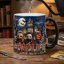 Load image into Gallery viewer, Dad Life with Little Horrors - Personalized Magic Mug for Dads Coffee Mug PopCulturePrints