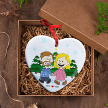 Load image into Gallery viewer, Personalized Couple Ceramic Ornament - Heart-Shaped Valentine's Day Gifts Ornament PopCulturePrints
