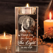 Load image into Gallery viewer, This Candle Burns in Loving Memory - Personalized Crystal Candle Holder Crystal Candle Holder PopCulturePrints