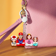 Load image into Gallery viewer, Personalized Family Keychain - Customizable Gift for Loved Ones Keychains PopCulturePrints