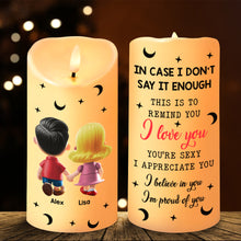 Load image into Gallery viewer, Personalized LED Candle for Couples - Cartoon Design Led Candle PopCulturePrints
