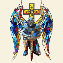 Load image into Gallery viewer, “Wear Your Faith Proudly: Armor of God Suncatcher Ornament” - Personalized Gift for Christians Ornament PopCulturePrints