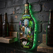 Load image into Gallery viewer, Wubba Lubba Dub Brew! - Personalized Crazy Scientist Wooden Wall Hanging Bottle Opener