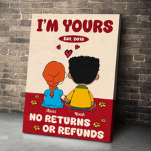 Load image into Gallery viewer, Personalized Couple Canvas Print - 'I'm Yours' Anniversary Gift Poster & Canvas PopCulturePrints