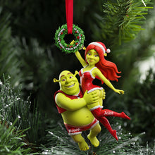 Load image into Gallery viewer, Joyful Green Couple Ornament - A Personalized Gift for Couples Ornament PopCulturePrints