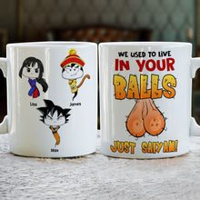 Load image into Gallery viewer, Personalized Dad Mug - 'We Came from Your Balls' Funny Gift Coffee Mug PopCulturePrints
