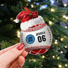 Load image into Gallery viewer, Custom Baseball Lover's Christmas Ornament Ornament PopCulturePrints
