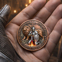 Load image into Gallery viewer, A Child of God, Man of Faith - Warrior of Christ Personalised Metal Coin - Perfect Gift for Christians Coin PopCulturePrints