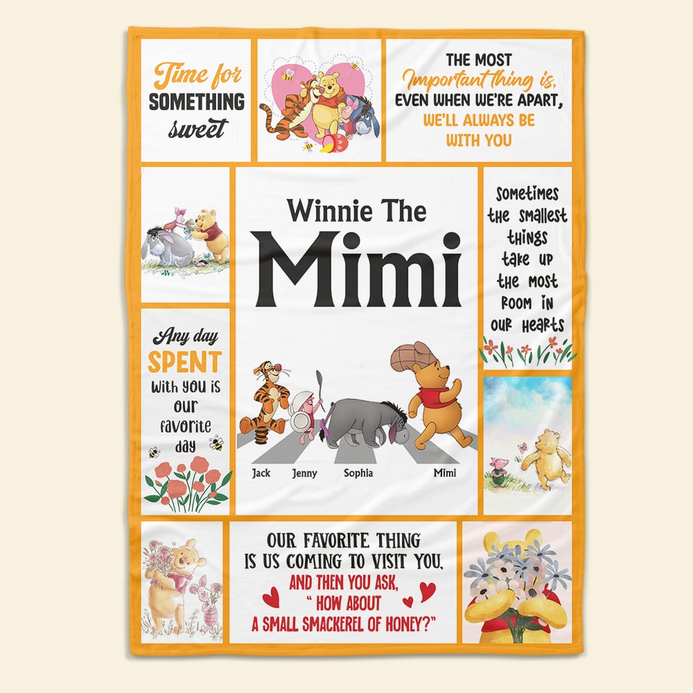 Custom Grandma Blanket with Beloved Characters Blanket PopCulturePrints