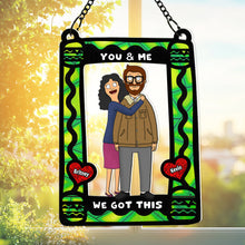 Load image into Gallery viewer, Personalized Cartoon Couple Suncatcher - Unique Valentine's Day Gifts for Couples Ornament PopCulturePrints