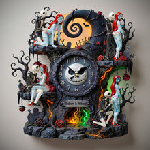 Load image into Gallery viewer, “Timeless Love: Celebrate Your Bond” - Naughty Couple Wall Clock - Personalized Gifts for Couple Hanging Wall Clock PopCulturePrints