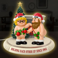 Load image into Gallery viewer, Holding Each Other Up Since 1965 - Personalized Funny Gifts for Old Couples Acrylic Light Box Light Box PopCulturePrints