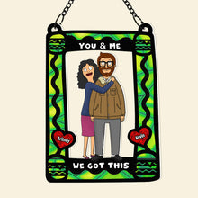 Load image into Gallery viewer, Personalized Cartoon Couple Suncatcher - Unique Valentine's Day Gifts for Couples Ornament PopCulturePrints
