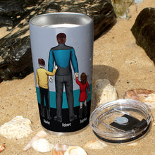 Load image into Gallery viewer, Personalized 'Number One Dad' Tumbler - Star-Inspired Design Tumbler Cup PopCulturePrints
