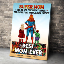 Load image into Gallery viewer, Personalized Super Mom Canvas Print - Custom Gifts for Mother's Day Poster & Canvas PopCulturePrints