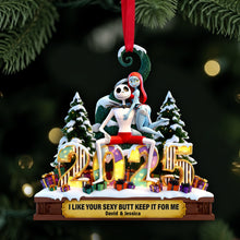 Load image into Gallery viewer, "I Like Your Sexy Butt Keep It For Me" - Cheeky Touch Couple Ornament - Personalized Gift for Couples Ornament PopCulturePrints