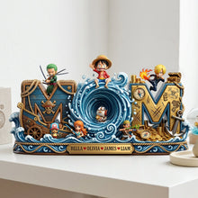 Load image into Gallery viewer, “Sailing Through Love” – Captain Mom Acrylic Plaque - Personalized Gift for Mom, Grandma, and More Shaped Plaques PopCulturePrints
