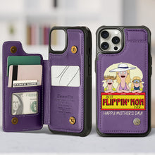Load image into Gallery viewer, Best Flippin' Mom Ever - Personalized Leather Flip Wallet Phone Case Phone Case PopCulturePrints
