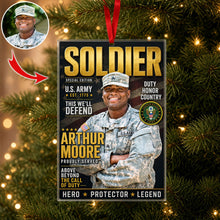 Load image into Gallery viewer, Honor Your Hero - Custom Photo Christmas Ornament for Proud Soldiers Ornament PopCulturePrints