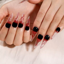 Load image into Gallery viewer, “Get Ready for Spooky Vibes!” - Cute Halloween Nails - 24Pcs Personalized Nail Set PopCulturePrints
