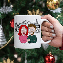 Load image into Gallery viewer, Personalized Christmas Couple Mug - Merry Christmas I Love You Coffee Mug PopCulturePrints