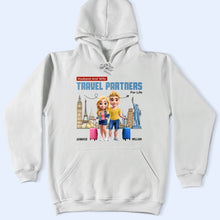 Load image into Gallery viewer, Husband And Wife Travel Partners For Life - Personalized T-Shirt T-shirt PopCulturePrints