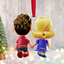 Load image into Gallery viewer, Custom Couple Christmas Ornament | Personalized Holiday Gift | Valentine's Day Gifts Ornament PopCulturePrints