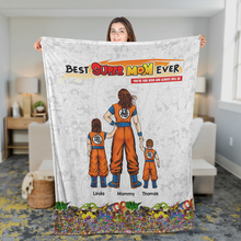 Load image into Gallery viewer, Best Super Mom Ever Blanket - Personalized Gift for Mom, Grandma & More! Blanket PopCulturePrints