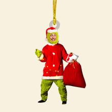 Load image into Gallery viewer, Custom Holiday Grinch Photo Christmas Ornament Ornament PopCulturePrints