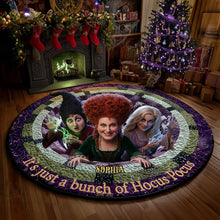 Load image into Gallery viewer, “It’s just a bunch of Hocus Pocus” - Personalized Quilted Round Mat for Movie Fans Doormat PopCulturePrints