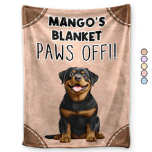 Load image into Gallery viewer, This Is Mine - Paws Off! Personalized Fleece Blanket for Dog and Cat Lovers Fleece Blanket PopCulturePrints