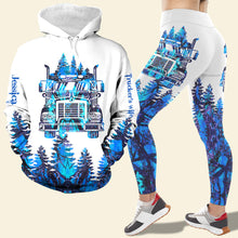 Load image into Gallery viewer, Customizable Trucker's Wife Hoodie & Leggings Set AOP Products PopCulturePrints