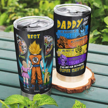 Load image into Gallery viewer, Daddy: Our Super Saiyan Hero Personalized Tumbler Tumbler Cup PopCulturePrints