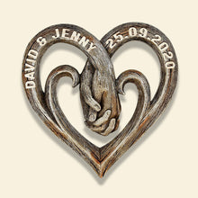 Load image into Gallery viewer, Personalized Forever Love Wood Sign for Couples Wood Sign PopCulturePrints
