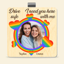 Load image into Gallery viewer, Personalized LGBT Couple Car Visor Clip - Drive Safe Gift Caps PopCulturePrints