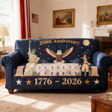 Load image into Gallery viewer, Celebrate Freedom: 250th America Anniversary Quilted Sofa Cover - Personalized Gifts Sofa Cover PopCulturePrints