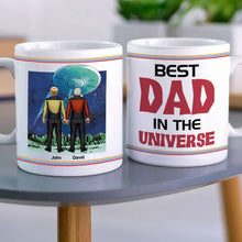Load image into Gallery viewer, Personalized 'Best Dad In The Universe' Space-Themed Coffee Mug Coffee Mug PopCulturePrints