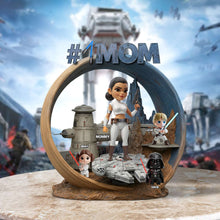 Load image into Gallery viewer, "A Cosmic Tribute to Moms, Celebrating Love and Fun" - The Cosmic Energy Mom Acrylic Plaque, Personalized Gift for Mom, Grandma, and More Shaped Plaques PopCulturePrints