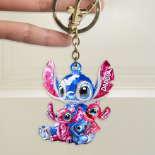 Load image into Gallery viewer, “A Daddys’ Love” - Monster Dad Keychain - Personalized Gifts for Dad Keychains PopCulturePrints
