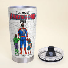 Load image into Gallery viewer, Personalized Superhero Dad Tumbler - Amazing Gift for Fathers Tumbler Cup PopCulturePrints