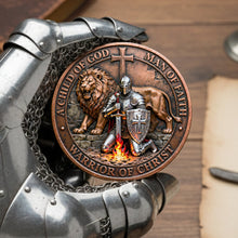 Load image into Gallery viewer, A Child of God, Man of Faith - Warrior of Christ Personalised Metal Coin - Perfect Gift for Christians Coin PopCulturePrints