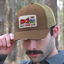 Load image into Gallery viewer, Customizable 'Best Dad Ever' Superhero Cap Caps PopCulturePrints