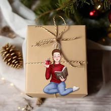 Load image into Gallery viewer, Customizable Christmas Ornament for Book Lovers Ornament PopCulturePrints