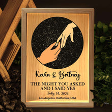 Load image into Gallery viewer, Personalized Love Frame - The Night You Asked and I Said Yes Poster & Canvas PopCulturePrints