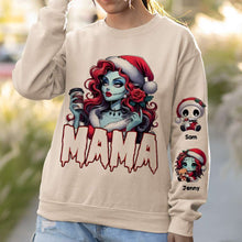 Load image into Gallery viewer, Custom Christmas Sweatshirt for Mom - Quirky Holiday Design AOP Products PopCulturePrints