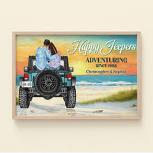 Load image into Gallery viewer, Personalized Adventure Jeep Canvas for Couples - Customizable | Valentine's Day Gifts Poster & Canvas PopCulturePrints
