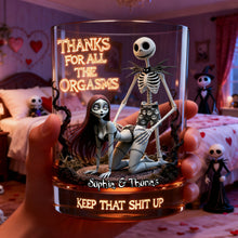 Load image into Gallery viewer, Thanks For All The Orgasms - Naughty Couple Round Glass | Personalized Gift for Couples